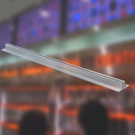 Global Approved 600047 T-Strip Sign HLR W/Grips 1"W x 0.75"H CLR - Pkg Qty 5