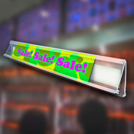 Global Approved 600050 Flip Up C-Channel 1.25"H x 72"L CLR - Pkg Qty 5