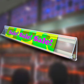 Global Approved 600060 Flip Up C-Channel 2.25"H x 72"L CLR - Pkg Qty 5