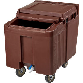 Cambro ICS125L131 - Ice Caddies Dark Brown 125 Lbs. Cap. 2 Swivel 2 locking