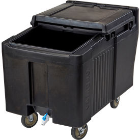 Cambro ICS175L110 - Ice Caddy Black 175 Lbs. Cap. Short 2 Fixed 2 Swivel 1 with Brake