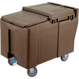 Cambro ICS175L131 - Ice Caddy Dark Brown 175 Lbs. Cap. Short 2 Fixed 2 Swivel 1 with Brake