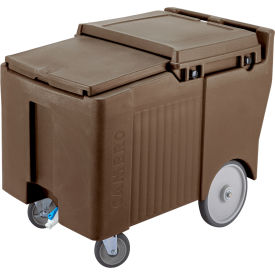 Cambro ICS175LB131 - Ice Caddy Brown 125lbs. Cap Short 2 Swivel 1 w/Brake 2 10" Easy Wheels
