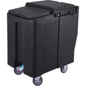 Cambro ICS175T110 - Ice Caddy Black 175 Lbs. Cap. Tall 2 Fixed 2 Swivel 1 with Brake