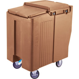 Cambro ICS175T157 - Ice Caddy Beige 175 Lbs. Cap. Tall 2 Fixed 2 Swivel 1 with Brake