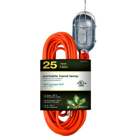 GoGreen Power GG-36725 25 Ft Portable Hand Lamp - Orange