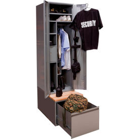 Hallowell® Emergency Response All-Welded Equipment Locker 24"W x 24"D x 90"H Gray Assembled