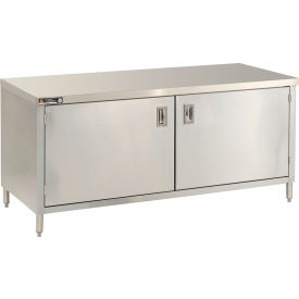 Aero Manufacturing Co. 2TSOHD-3096 Aero Manufacturing 304 Stainless Steel Cabinet Table, 96 x 30", Hinged Doors image.