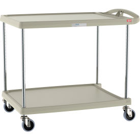 myCart Utility Cart w/2 Shelves, 400 lb Capacity, 40-1/4"L x 27-11/16"W x 36-7/8"H, Gray view 2