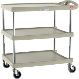 myCart Utility Cart w/3 Shelves, 400 lb Capacity, 34-3/8"L x 23-7/16"W x 35-1/2"H, Gray view 2