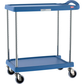 myCart Utility Cart w/2 Shelves, 300 lb Capacity, 31-1/2"L x 18-5/16"W x 35-1/2"H, Blue view 2