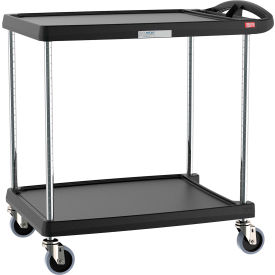 myCart Utility Cart w/2 Shelves, 300 lb. Capacity, 34-3/8"Lx23-7/16"Wx35-1/2"H, Black view 2