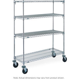 Super Erecta Wire Shelf Truck w/4 Adjustable Shelves, 900 lb Capacity, 36"Lx18"Wx68"H view 2