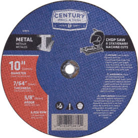 Century Drill 08810 Abrasive Saw Blade 10" x 5/8" Fiberglass