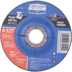 Century Drill  75552  Depressed Center Grinding Wheel 4-1/2" x 7/8"  Type 27 Aluminum Oxide