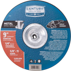 Century Drill  75592  Depressed Center Grinding Wheel 9" x 5/8-11"  Type 27 Aluminum Oxide