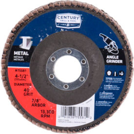 Century Drill 75581 Flap Disc 4-1/2" x 5/8" 40 Grit Zirconia