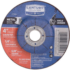 Century Drill  75541  Depressed Center Grinding Wheel 4" x 5/8"  Type 27 Aluminum Oxide