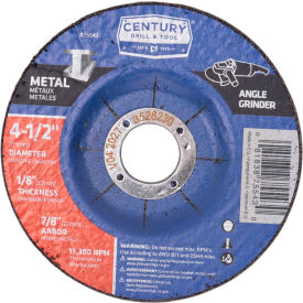 Century Drill  75543  Depressed Center Grinding Wheel 4-1/2" x 7/8"  Type 27 Aluminum Oxide