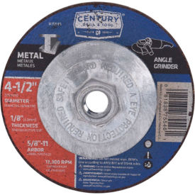 Century Drill  75546  Depressed Center Grinding Wheel 4-1/2" x 5/8-11"  Type 27 Aluminum Oxide