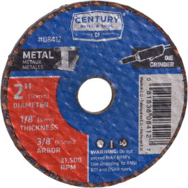 Century Drill 08412 Cutting Wheel 3Pak 2" x 1/8" Aluminum Oxide