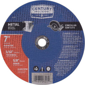 Century Drill 08707 Abrasive Saw Blade 7" x 5/8" Fiberglass