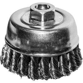 Century Drill 76023 Angle Grinder Cup Brush 3"Dia. Knot Steel 0.02"