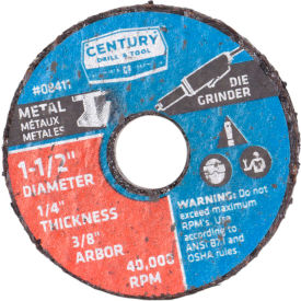 Century Drill 08411 Grinding Wheel 3Pak 1-1/2" x 3/8" Aluminum Oxide