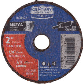 Century Drill 08422 Grinding Wheel 3Pak 2" x 3/8" Aluminum Oxide