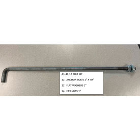 Contrx Anchor Bolt Kit 12 Bolts 1""Dia. x 40""L