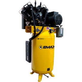 Emax Compressor ESP10V080V1 EMAX ESP10V080V1, 10HP, Two-Stage Compressor, 80 Gallon, Vertical, 175 PSI, 38 CFM, 1-Phase 208-230V image.