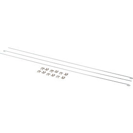 60"L Rods & Clips For Solid Shelving Units, Chrome (Set of 3) view 2
