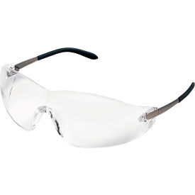 MCR Safety SS110 MCR Safety® SS110 Safety Glasses SS1 Series, Black Frame, Clear Lens image.