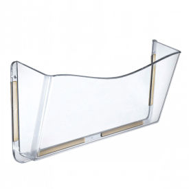 Global Approved 250035 Single Pocket Wall File W/ Adhesive Tape 14-3/4"W x 3"D x 7"H - Pkg Qty 4