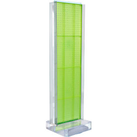 Global Approved 700778-GRE Two-Sided Pegboard Floor Display W/ Studio Base 17"W x 17"D x 60"H