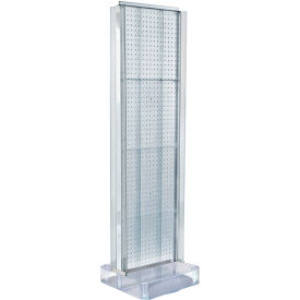 Global Approved 700778-CLR Two-Sided Pegboard Floor Display W/ Studio Base 17"W x 17"D x 60"H