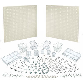 Global Approved 900988-WHT Pegboard Organizer Kit White 48"W x 7/8"D x 24"H