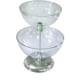 Global Approved 720204 Two-Tier Countertop Bowl Display 12"W x 12"D x 16"H