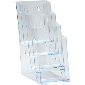 Global Approved 252388 Four-Tier Brochure Holder 4-1/4"W x 6"D x 10"H - Pkg Qty 2
