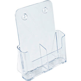 Global Approved 252386 Tri-Fold Brochure Holder 2 Pocket 9-3/16"W x 3-1/4"D x 9-13/16"H - Pkg Qty 2