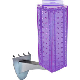 Global Approved 700231-PUR Four-sided Pegboard Tower W/ Extension 4"W x 4"D x 12"H