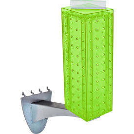 Global Approved 700231-GRE Four-sided Pegboard Tower W/ Extension 4"W x 4"D x 12"H