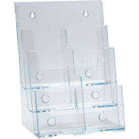 Global Approved 252379 Three-Tier Brochure Holder 9-1/4"W x 6"D x 13-1/4"H