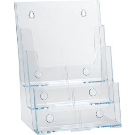 Global Approved 252378 Three-Tier Brochure Holder 9-1/4"W x 6"D x 13-1/4"H