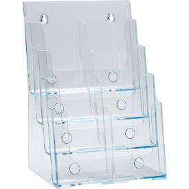 Global Approved 252377 Four-Tier Brochure Holder 9-1/4"W x 7"D x 13-1/4"H