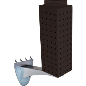 Global Approved 700231-BLK Four-sided Pegboard Tower W/ Extension 4"W x 4"D x 12"H