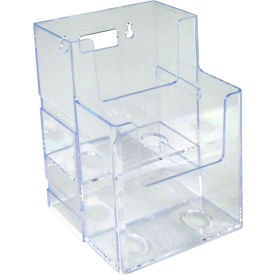 Global Approved 252032 Two-Tier Brochure Holder 4-1/4"W x 3-3/4"D x 7"H - Pkg Qty 2