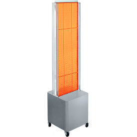 Global Approved 700728-ORG Two-Sided Pegboard Floor Display W/ Studio Base 14-1/2"W x 14"D x 44"H