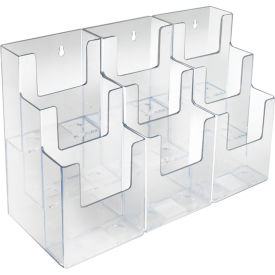 Global Approved 252817 Three-Tier Brochure Holder 13-1/2"W x 5-1/4"D x 9"H - Pkg Qty 2