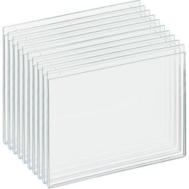 Global Approved 162711 Horizontal Sign Holder Wall Mount 14"W x 3/16"D x 11"H - Pkg Qty 10